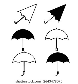 umbrella sign icon umbrella Icon vector Linear style umbrella icon. Umbrella symbol rain, weather, open, wet, raindrop, icon, logo, design, button.