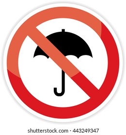 Umbrella  Sign on white background.vector illustration
