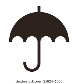 Umbrella sign. Water protection icon. Rain cover illustration. Weather forecast symbol isolated.