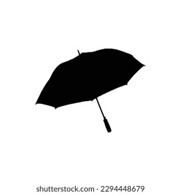 Umbrella silhouette , Black umbrella isolated on white background.