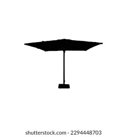 Umbrella silhouette , Black umbrella isolated on white background.
