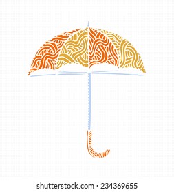 Umbrella Silhouette Colored