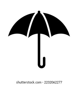 Umbrella silhouette icon. Sun umbrella. Vector.
