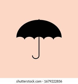 umbrella silhouette in icon using business 