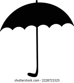 umbrella silhouette illustration vector design
