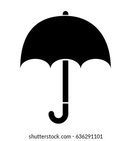 umbrella silhouette isolated icon