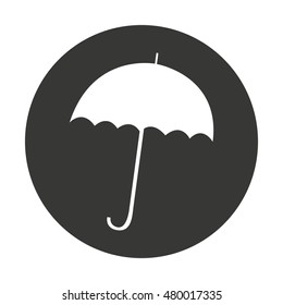 umbrella silhouette isolated icon vector illustration design