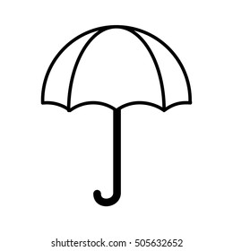 umbrella silhouette isolated icon vector illustration design