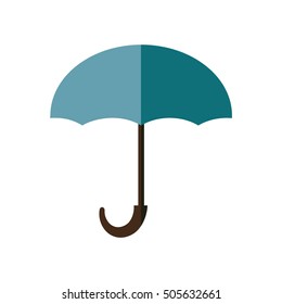 umbrella silhouette isolated icon vector illustration design