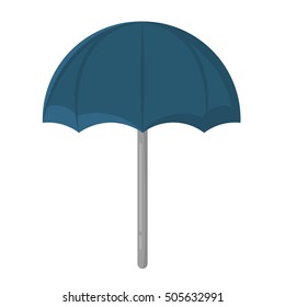 umbrella silhouette isolated icon vector illustration design