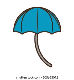 umbrella silhouette isolated icon vector illustration design