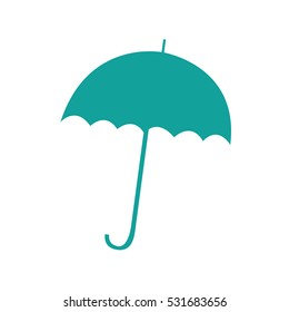 umbrella silhouette isolated icon vector illustration design
