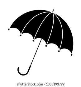 cartoon pictures umbrella black white images stock photos vectors shutterstock https www shutterstock com image vector umbrella silhouette isolated on white black 1835193799