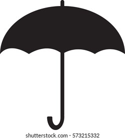 umbrella silhouette isolated vector