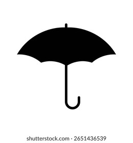 umbrella silhouette, umbrella solid shape illustration