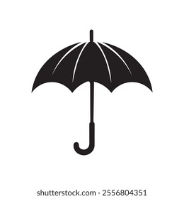 Umbrella silhouette vector design art