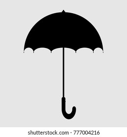 Umbrella silhouette. Vector illustration concept