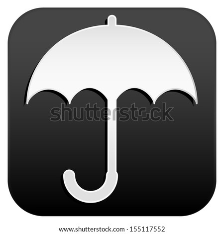 Umbrella silhouette/sign on black background