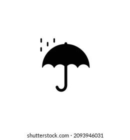 Umbrella simple flat icon vector illustration