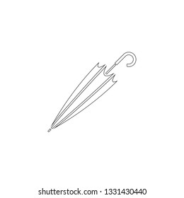 umbrella. simple flat vector icon illustration. outline line symbol - editable stroke