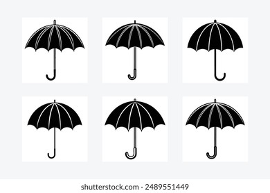 Umbrella simple icon set. Umbrella. Vector illustration