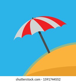 umbrella simple illustraton clip art vector 