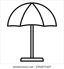 Icono de línea de vector simple relacionado con el paraguas
