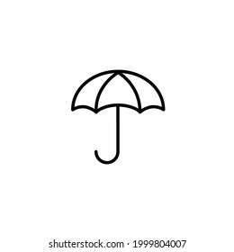 Umbrella simple thin line icon vector illustration