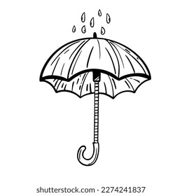 Umbrella. Sketch. Hand drawing. For your design.