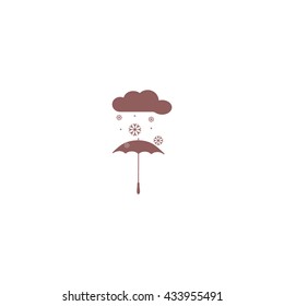 umbrella, snow, icon