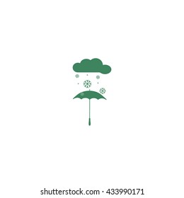 umbrella, snow, icon
