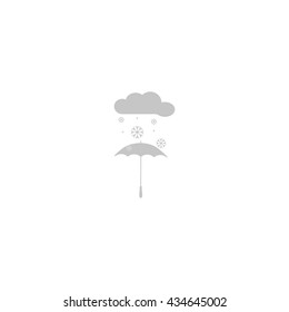 umbrella, snow, icon