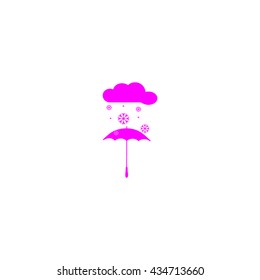 umbrella, snow, icon