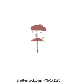umbrella, snow, icon