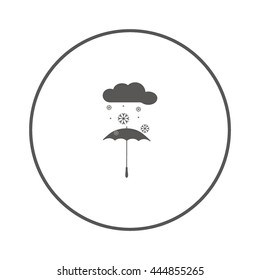 umbrella, snow, icon