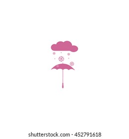 umbrella, snow, icon