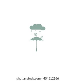 umbrella, snow, icon