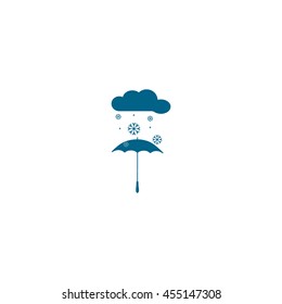 umbrella, snow, icon