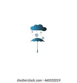 umbrella, snow, icon