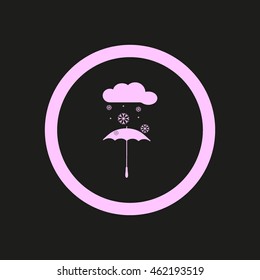 umbrella, snow, icon