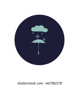 umbrella, snow, icon