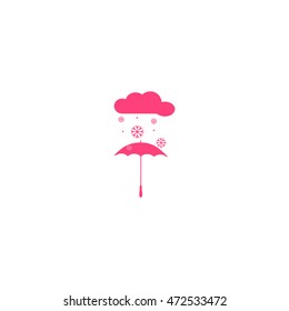 umbrella, snow, icon