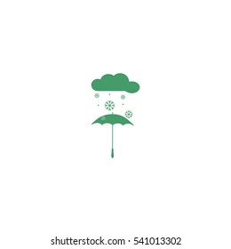 umbrella, snow, icon