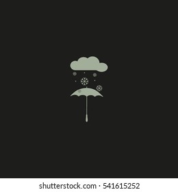 umbrella, snow, icon