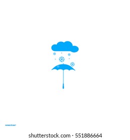 umbrella, snow, icon