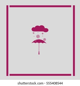 umbrella, snow, icon