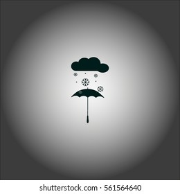 umbrella, snow, icon