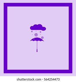 umbrella, snow, icon