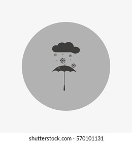 umbrella, snow, icon