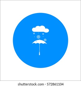 umbrella, snow, icon